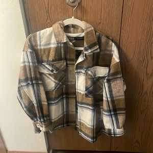 Plaid shirt jacket